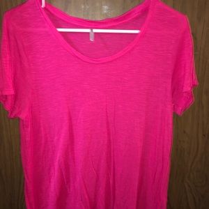 Pink scoop shirt